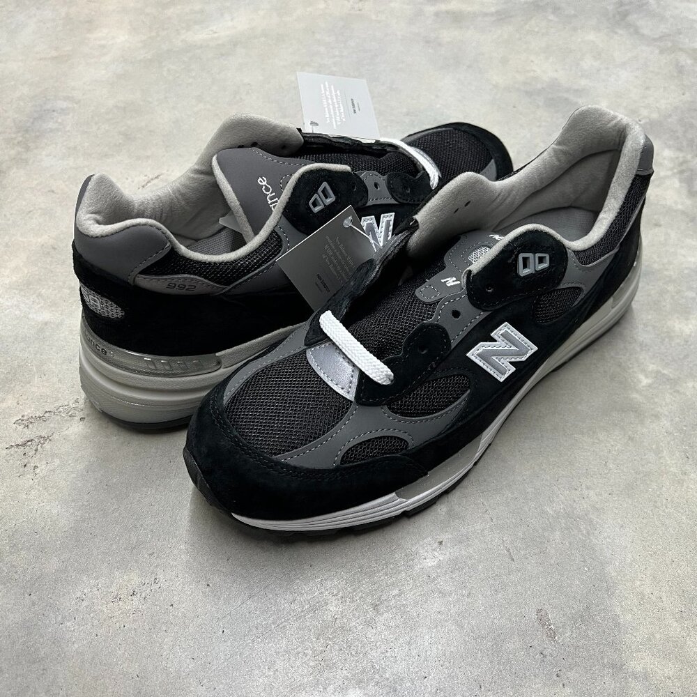 New Balance 992 MiUSA Black Grey Men's U992BK - New